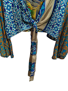 เสื้อชายหาดผ้าไหมสั้นหลากสีเสื้อเบลาส์ผ้าไหมหลากสีใส่ในบ้าน - Product Image 4