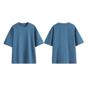 T-shirt personnalisé en coton 100% anti-plis, coupe ample et oversize, à manches courtes, pour le sport et l'exercice en extérieur - Product Image 4