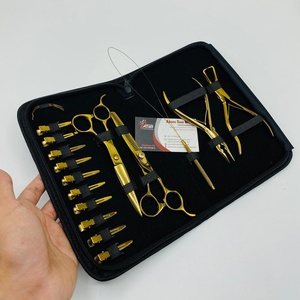 Le kit d'outils d'extension de cheveux en acier inoxydable doré comprend une pince applicatrice ciseaux à cheveux pinces à boucle pince pour enlever les microbilles - Product Image 3