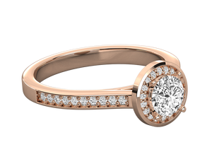 Anillo de Compromiso de Boda, Plata de Ley 925 con Diamante Certificado por IGI, Chapado en Oro de 14K, Anillo de Novia Clásico para Mujer - Product Image 3