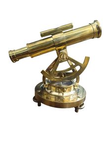 Télescope en laiton vintage avec trépied, finition antique, style nautique vintage - Product Image 3