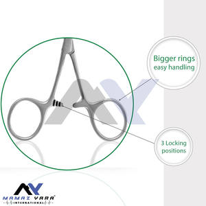 Juego de pesca de acero inoxidable de 2 piezas, abrazaderas de bloqueo de 5 \ ", fórceps hemostáticos, instrumentos quirúrgicos dentales curvos rectos para - Product Image 6