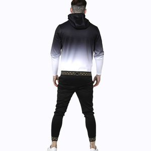 High Quality Men's Skinny Tracksuits Custom Logo Printed Hooded Collar New Arrival Solid Color Long Sleeve Direct Factory Supply - Product Image 2