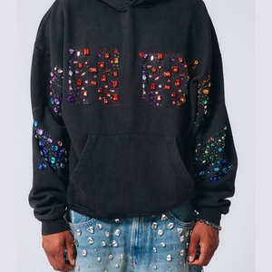 Sudadera con Capucha Unisex de Estilo Urbano, Lavado Vintage con Piedras de Imitación, Personalizada por el Fabricante de Ropa OEM 2026 - Product Image 4