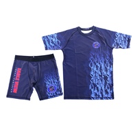 Ensemble de sous-vêtements boxers et shorts Rashguard BJJ pour homme, tricoté, imprimé numérique, à taille mi-haute, élastique, anti-plis, séchage rapide et extensible, pour l'été