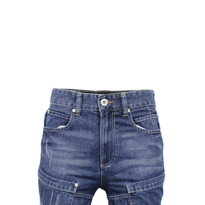 กางเกงยีนส์ขาสั้นผู้ชายแบบลำลองแห้งเร็วกันกลิ่นมีกระดุมดีไซน์ใหม่ล่าสุด - Product Image 4