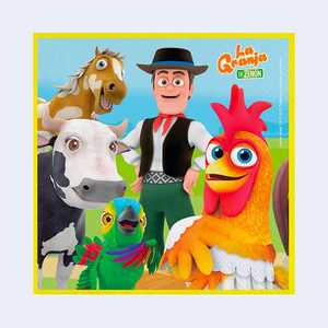 Servilletas para Fiesta en la Granja de Zenon, 33x33 cm, 20 Unidades, Vajilla para Celebración de Cumpleaños Infantiles - Product Image 3