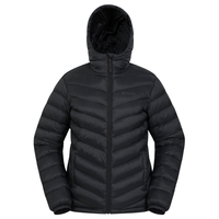 Veste d'hiver matelassée coupe-vent en polyester/coton à motif géométrique, col montant, logo, chaude