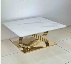 Mesa de Centro Moderna y Ecológica de Hierro con Forma de X - Product Image 1