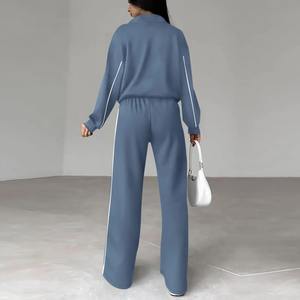 Chándal de 2 piezas de verano para mujer, traje de jogging de Algodón 100% con sudadera y pantalón, pantalones de Jogger con bolsillos - Product Image 4