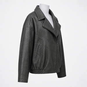 Chaqueta de Cuero Genuino para Mujer, Material Suave y Cómodo, Costuras Duraderas, Chaqueta de Motociclista Premium Personalizada - Product Image 4