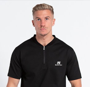 Camiseta de hombre 100% algodón logotipo personalizado diseño media cremallera calidad de lujo costilla cuello redondo - Product Image 6