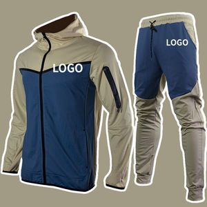 Survêtement de sport décontracté de haute qualité pour hommes, 2 pièces à manches longues, survêtement de fitness grande taille, bas d'automne et actifs - Product Image 2