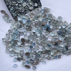 10mm 12MM 16mm musgo Natural aguamarina tamaño libre facetado Rosa corte Polki rebanadas sueltas piedras preciosas DIY fabricación de joyas calidad AAA - Product Image 1