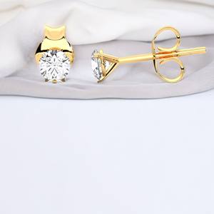 Pendientes de tuerca Unisex de moissanita de 1 quilate, sofisticación clásica en pendientes de diamantes de oro de 14K para OEM al por mayor Unisex - Product Image 6