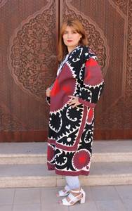 Veste Banjara multicolore soie broderie travail accrocheur à manches longues veste nouveauté à la main Suzani veste brodée - Product Image 4