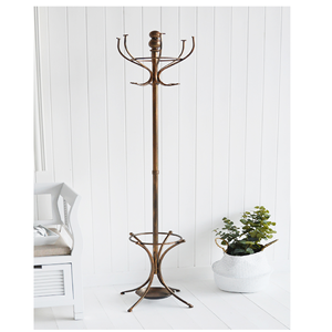 Porte-manteau en métal indien minimaliste en gros d'usine directe avec cintres pour chapeau et parapluie pour entrée disponible en vrac - Product Image 3