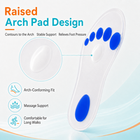 Nouvelle semelle orthopédique personnalisée en gel de silicone pour fasciite plantaire, absorption des chocs et correction du pied plat