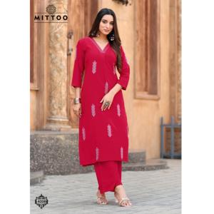 Kurti de travail en fil de rayonne lourd à la mode Maruti avec fond en rayonne Collection de vêtements décontractés indiens disponibles vêtements indiens pakistanais - Product Image 1