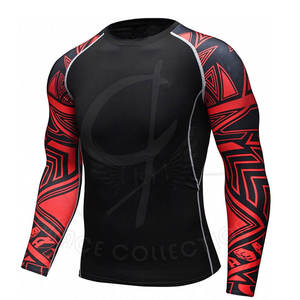 Trendy Gym Fitness Wear Rash Guards para parches personalizados Compresión para hombres Rash Guards con superventas - Product Image 4