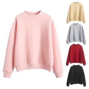 Primavera Otoño/Invierno grueso forro polar cuello redondo Mujer sudadera estilo coreano pulóver versátil Top de moda - Product Image 6