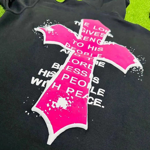 Conjunto de chándal unisex negro y naranja, Sudadera con capucha y pantalones de Jogger estampados personalizados, diseño cruzado, traje de calle de dos piezas - Product Image 5