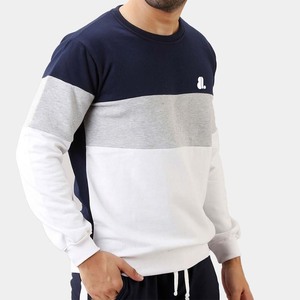 Nouvelle mode couleur bloc pull survêtement ensemble pour hommes et femmes 100% coton surdimensionné Streetwear survêtement - Product Image 4