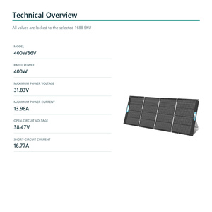 Panel Solar Plegable de 400W 36V para RV, Embarcaciones, Viajes al Aire Libre y Almacenamiento de Energía - Product Image 3