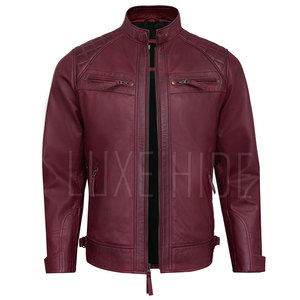 2025 vente en gros de haute qualité personnalisé mode élégant moto veste hommes en cuir course moto veste - Product Image 4