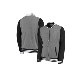 Veste zippée en toile unisexe personnalisée avec col montant et motif de lettre de service OEM imperméable à l'eau - Product Image 1