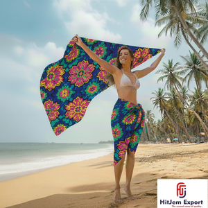 Sarong en polyester doux pour la plage, la piscine et les vacances - Product Image 6