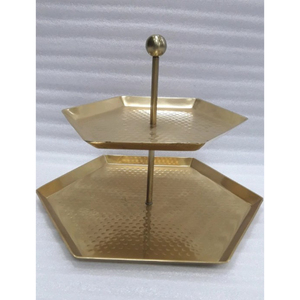 High Quality <b>3</b> <b>Tier</b> Hammered Copper <b>Cake</b> <b>Stand</b> Cupcake Holder For Wedding And Any Events Dessert Buffet Display Lowest Price - Product Image 2