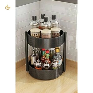 Fantaisie forme ronde métal fer épices étagère de rangement et étagère cuisine comptoir décoratif nouveau Look chic épices support et étagères - Product Image 5