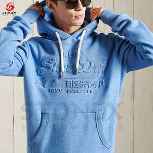 Sudadera con capucha en relieve con logotipo personalizado 2024, Sudadera con capucha para correr de peso pesado para hombres, temporada de invierno con técnicas bordadas - Product Image 3