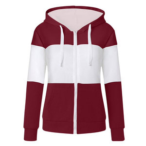 Sweat à capuche décontracté pour femme, haute qualité, 100% coton molletonné épais 300g, col à capuche, manches longues, fermeture éclair frontale, respirant - Product Image 1
