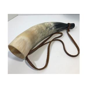 Chope à bière viking en laiton et corne naturelle, inspirée d'un verre à bière viking - Product Image 5