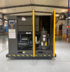 Compresseur d'air industriel à piston jaune et noir, lubrifié, refroidi par air, unité stationnaire 35 bars 10 bars pour usage en usine - Product Image 3