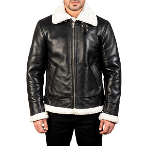 Nouvelle conception confortable, veste en cuir pour homme avec doublure en fourrure blanche, best-seller, veste en cuir et fourrure pour l'hiver, veste d'hiver pour homme - Product Image 4