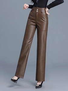 Nuevos Pantalones de Invierno para Hombre, de Cuero, Cintura Alta/Media, Pierna Ancha, Impermeables, Transpirables, Resistentes, Modernos, de Lona - Product Image 6