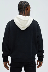 Sudaderas con capucha en blanco de algodón 100% de peso pesado para hombres logotipo bordado personalizado 400 Gsm grueso Unisex francés Terry sudaderas con capucha de gran tamaño estampado - Product Image 4