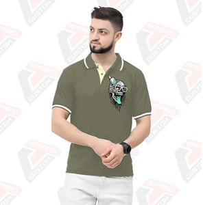 เสื้อยืดลายทางของผู้ชายที่เป็นเอกลักษณ์สำหรับเสื้อโปโลผ้าเดนิมผ้าลูกฟูกระบายอากาศทันสมัยเป็นมิตรกับสิ่งแวดล้อมสำหรับการปะติดเก๋ไก๋ในฤดูร้อน - Product Image 1