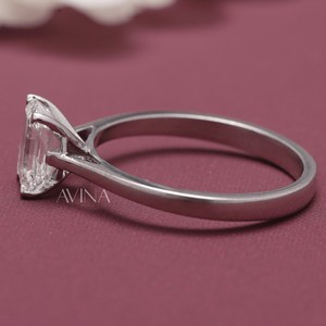 IGI Certified Emerald Cut Diamond Solitaire <b>Ring</b> in 9KT Yellow / Rose & White Gold - Product Image 2