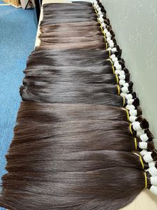 ผมต่อจากชาวเวียดนามสีดำและน้ำตาลผมทอผมเรมี่ผมแท้แบบคู่ - Product Image 2