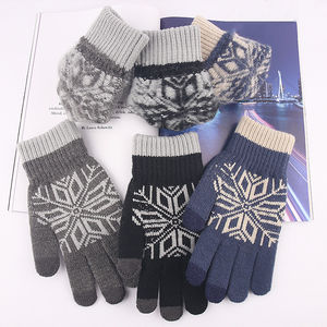 Unisex Full-Finger Acrylic Winter <b>Gloves</b> for Touch Screen Technology Windproof Waterproof Thermal Sports Cycling Casual Parties - Product Image 3