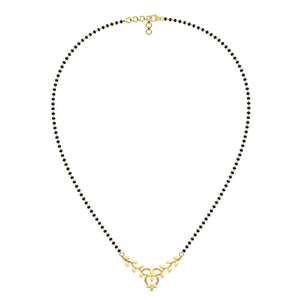 Pendentif Mangal Sutra en or 18 carats exquis avec chaîne, type pour femmes, design minimaliste pour un usage quotidien, collier - Product Image 3