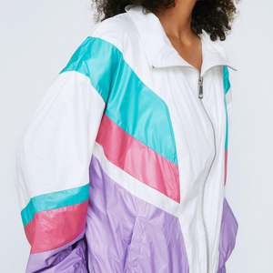 Chaqueta cortavientos de manga completa y pantalón largo con cremallera elegante en lila-Personalizar colores, precios al por mayor, proveedor a granel - Product Image 5