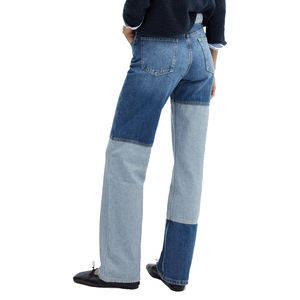Jeans à pattes larges tendance de haute qualité pour femmes, respirants, prix bas, taille haute, jeans en denim personnalisés pour femmes - Product Image 2