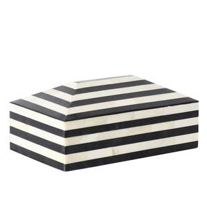 Boîte à bijoux décorative tendance, rayures noires et blanches, design d'intérieur basé aux États-Unis en Inde par Lametierartz - Product Image 5