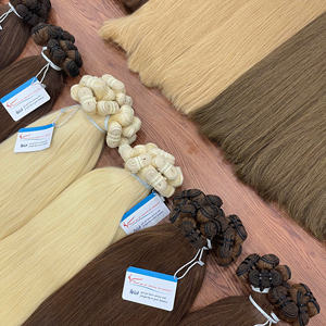 ผมต่อแบบ100% ผมบริสุทธิ์จากเวียดนามสองชั้นสีบลอนด์ทำจากผ้าธรรมชาติ - Product Image 3