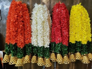 100 piezas de tela colgante hecho a mano para decoración floral colgantes de pared templo, Diwali decoración colgante, regalo de Diwali, decoración Al Festival - Product Image 6